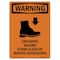 Signmission OSHA WARNING Sign, Crushing Hazard Stand W/ Symbol, 14in X 10in Aluminum, 10" W, 14" L, Portrait OS-WS-A-1014-V-13049 - alternate 1